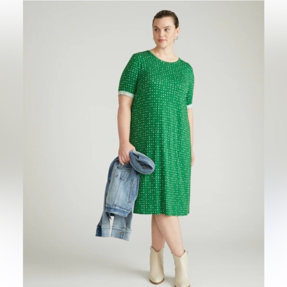 Universal Standard Women's Liquid Long Sleeve Galactic Print Dress